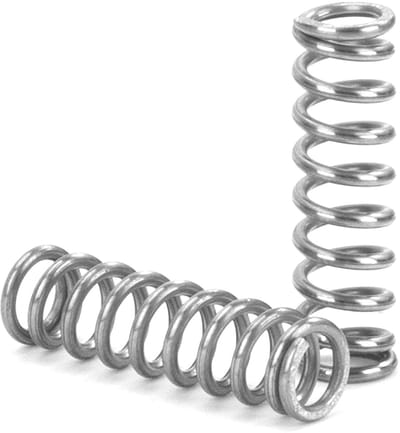 Drukveren Roestvrij Staal - Compressieveren Metaal - Mechanische Toepassingen - Roestbestendig Materiaal - 20 mm lengte - Zilverkleurig