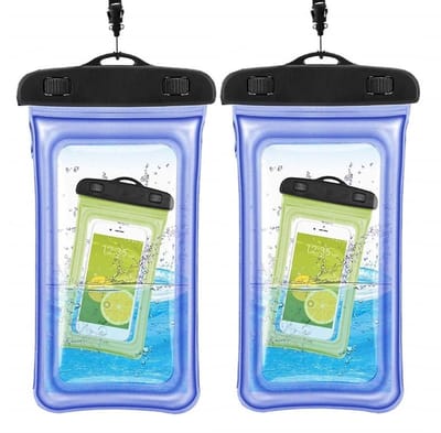 Drijvende waterdichte mobiele case universele maat Blauw