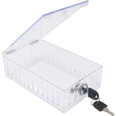 Boîte de Verrouillage de Thermostat Grande Universelle Domestique Protection de Thermostat Verrouillable Couvercle Transparent avec Clé pour Thermostat Mural