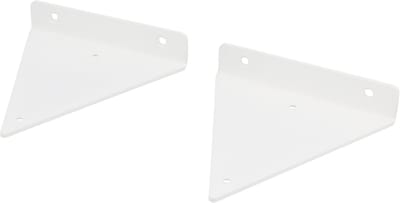Marcellis - 2x Industriële plankdrager - Voor plank 15 tot 20cm + schroefset - mat wit - staal-T6