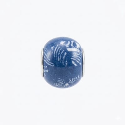 Quiges - Klei - Kraal - Bedels - Blauwe - Bloem - Blad - Bead Past op alle bekende merken - armband