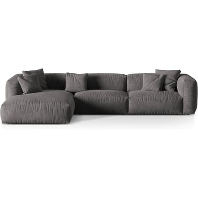 3-zits hoekbank Martina links velvet | Micadoni