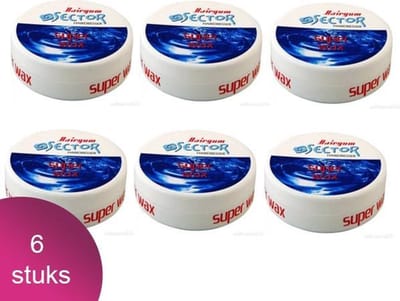 Sector Super Wax Ultra Strong – 6 Stuks – Extra Sterke Haarwax voor Langdurige Fixatie