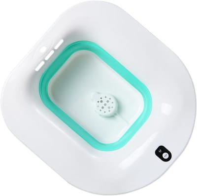 Zitbad Kom - Wastafel voor Toilet - Postnatale Verzorging - Ergonomisch Ontworpen - 345 x 375 x 145 cm - Groen