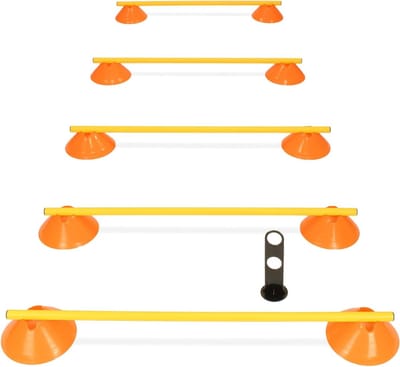 Mini hindernis set - Agility oefening - Coördinatie training - Onbreekbare conussen - 5 stuks 100 cm - Meerkleurig