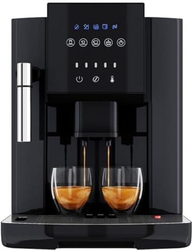 Volautomatische koffiemachine met melkopschuimer en conische koffiemolen | 1,8 liter waterreservoir | Voorverwarmfunctie | Touch display
