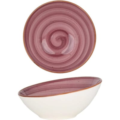 Bonna Serveerschaal - Aura Blackberry - Porselein - 18 cm (450cc) - set van 2