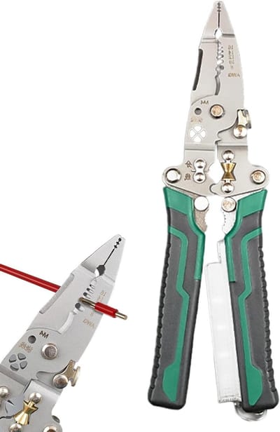 Draadstripgereedschap - Kabeltang - Elektra Werk - Ingebouwde Stroomtest - 21.5 cm Lengte - Groen
