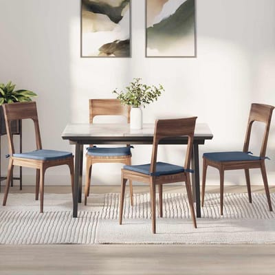 vidaXL - Zitkussens - 4 - st - Corduroy - stof - Blauw - 40 - x - 40 - x - 3 - cm