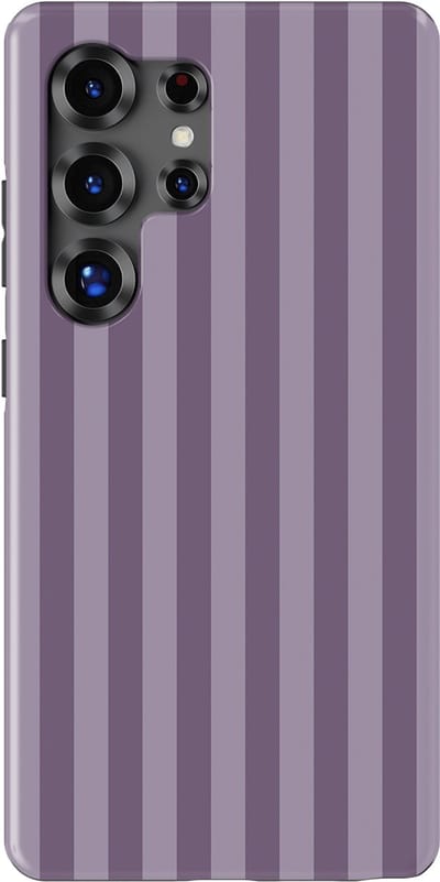 DripCase Gestreept Hoesje Samsung Galaxy S25 Ultra | Backcover met Mag | Stripes Motief | Trendy Case Samsung Galaxy S25 Ultra met Strepen Lavender Beam