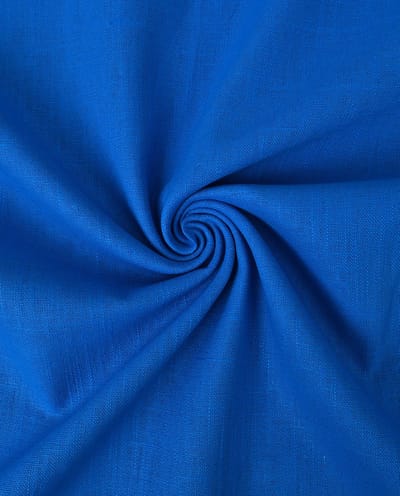 Gewassen Linnen Stof Uni per Meter – Kobalt Blauw – Natuurlijk & Ademend – 100% Linnen – Voor Kleding & Interieur