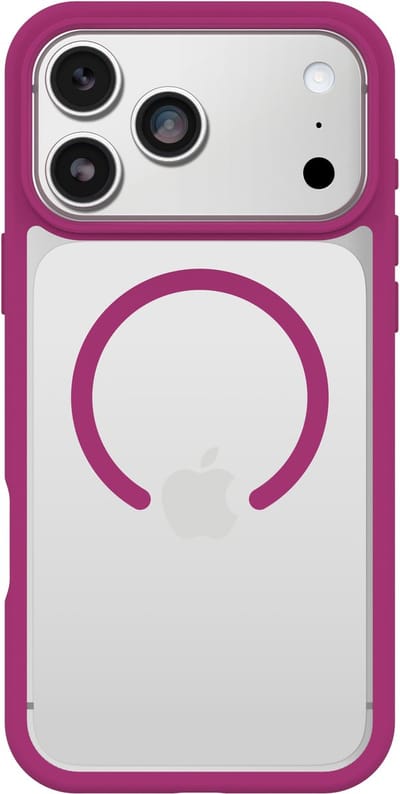 OtterBox React - MagSafe Hoesje - Geschikt voor iPhone 17 Pro Max- Transparant/Roze