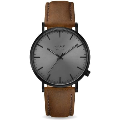 Kane Watches | Black out - Vintage Brown