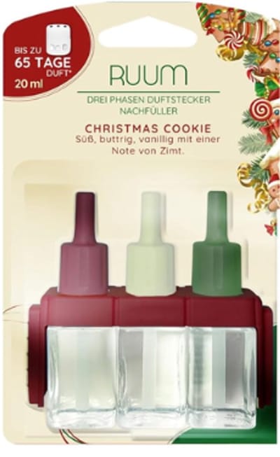 3volution Navulling Christmas Cookie - Ruum | 20ml Refill - Electric Air Freshener - Compatibel met Febreze & Ambi Pur