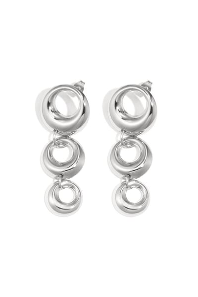 Bijoutheek Oorknoppen Bold Circle Zilverkleurig