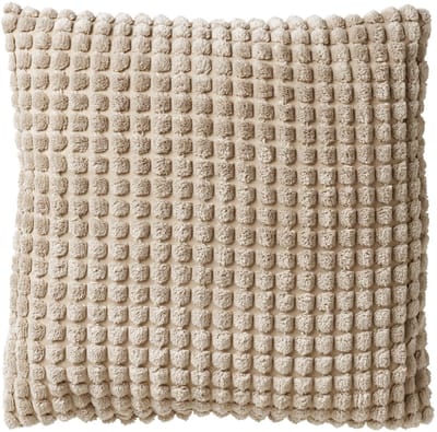 Dutch Decor ROME - sierkussen 45x45 cm - effen kleur - 3D-structuur - Pumice Stone - beige - Inclusief binnenkussen - Luxe kussens voor woonkamer & bank