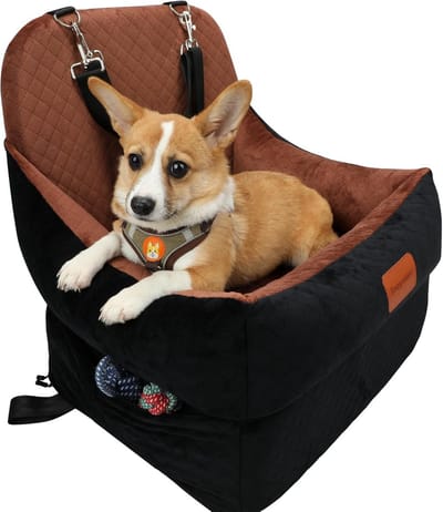 Verhoogd Autostoeltje voor Honden tot 35 lbs - Veilig en Comfortabel Reizen