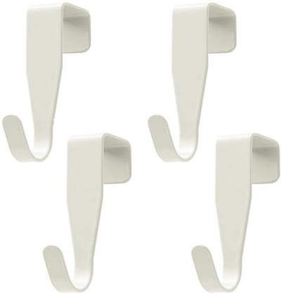 Dailygoods- Deurophanghaak - Set van 4 - Roestvrij Staal - Geen boren nodig - Decoratiehaken - Geschikt voor standaard deuren - Max. vouwdikte 2 cm - Haakjes