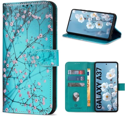 Solidenz Hoesje - geschikt voor Samsung Galaxy A37 Bookcase - Telefoonhoesje met Pasjeshouder - Sierkers