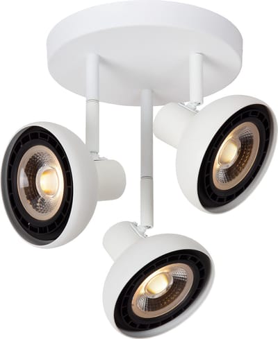 Lucide SENSAS - Plafondspot (Plafondlamp) - Ø 25,8 cm - 3xGU10 (ES111) - Wit