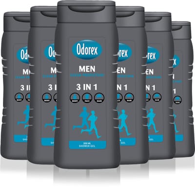 Odorex Showergel For Men Clean Protection - 6x 300ml - Voordeelverpakking