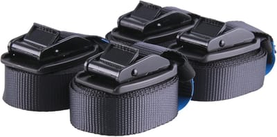 Spanbanden 4m 25mm met Klembevestiging en Rubberbescherming - Set van 4, Belastbaar tot 540kg
