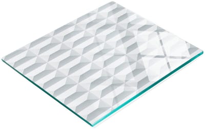 Glazen snijplank met grafische geometrische figuren, 60x52 cm