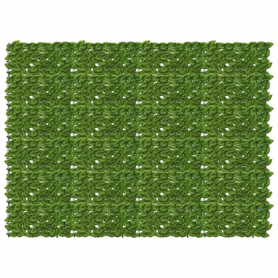 vidaXL - Balkonscherm - met - bladeren - Groen - en - Geel - 200 - x - 150 - cm