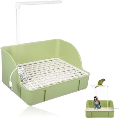 Automatische vogeldouche met watercirculatie, vogelbad en accessoires voor parkieten en papegaaien, eenvoudige montage