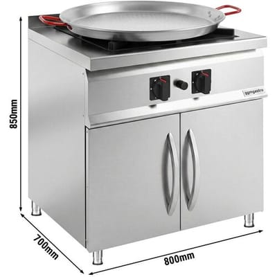 GGM Gastro Paella Gasherd - 24 kW - 1 Brenner - inkl. Paella Pfanne & Unterbau mit 2 Türen