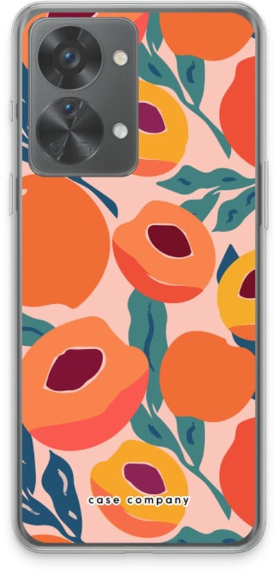 Case Company® - Hoesje geschikt voor OnePlus Nord 2T hoesje - Perzik - Soft Cover Telefoonhoesje - Bescherming aan alle Kanten en Schermrand