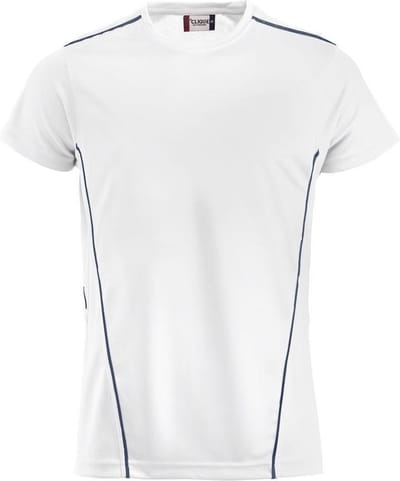Clique Ice Sport T Wit/Navy maat XS