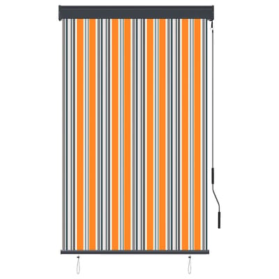 vidaXL - Rolgordijn - voor - buiten - 100x250 - cm - geel - en - blauw