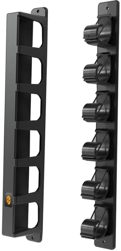 Dailygoods- Hengelrek met Klembevestiging - Verticale Vispaal Houder - 6 Staven Opslag - Slijtvast ABS Materiaal - Organizer voor Boot/Garage - Visstokhouder