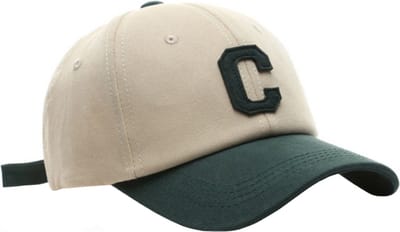 Strapback Pet Letter C - Beige & Groen