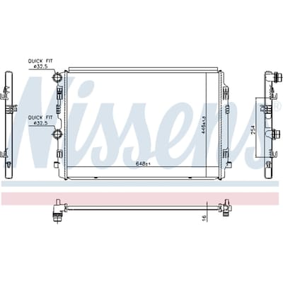 Radiator, motorkoeling NISSENS 606911
