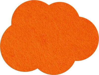Wolk vilt onderzetters - Oranje - 6 stuks - 10,5 x 8 cm - Tafeldecoratie - Glas onderzetter - Cadeau - Woondecoratie - Tafelbescherming - Onderzetters voor glazen - Keukenbenodigdheden - Woonaccessoires - Tafelaccessoires