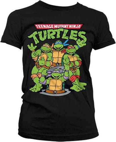 Teenage Mutant Ninja Turtles Dames Tshirt -S- TMNT Group Zwart
