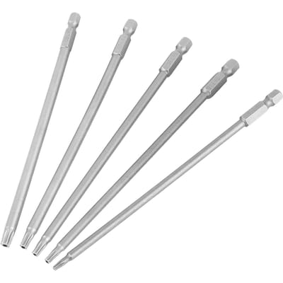 5 Stuks 150mm 14  Zeskant Schacht T10T30 Magnetische Veiligheidsster BST Schroevendraaier Bitset