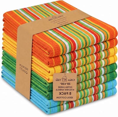 Keukendoeken Set - Vaatdoeken Theedoeken - Keuken Reinigen - Zeer Absorberend - 50 x 76 cm - Meerdere Strepen