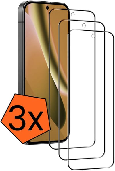 Screenprotector - 3 Stuks - Geschikt voor Google Pixel 10a - Full Cover - Gehard Glas - Beschermglas - Tempered Glass - Screen Protector
