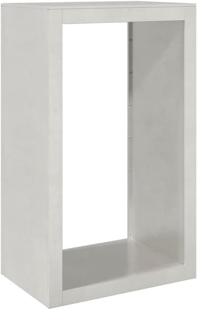 Haardhoutrek - Houtblokhouder Brandhoutopslag - Opslag Buitenhaard - Roestvrij Staal - 60x40x100 cm