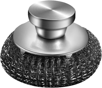 Metalen Reiniger - Vaat Reiniger - Servies Schoonmaken - Robuuste RVS Structuur - 8.5 x 6 cm - Zilver