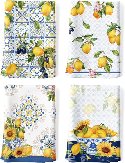 Set van 4 Katoenen Keukentheedoeken 48 x 70 cm - Sneldrogend en Multifunctioneel