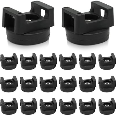 Dailygoods- Kabelbinder 20 Stuks - Magnetische Kabelbinder - Organizer Clips - Zwarte Houder - Schokbestendig - 3.5kg Draagvermogen - Kabelorganizer