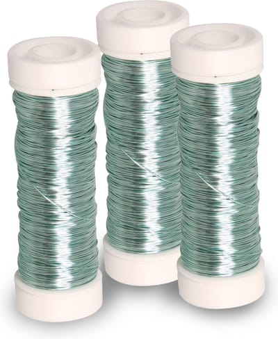 Rayher Sieraden maken draad - 3x - lichtblauw - 0.3 mm dik - 50 meter snoer - haakdraad - bindmaterialen - rijgkoord