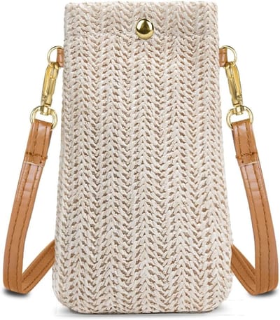 Mobiele telefoon hangtas voor dames - Schoudertas met gesp voor strand - Crossbody strandtas voor reizen