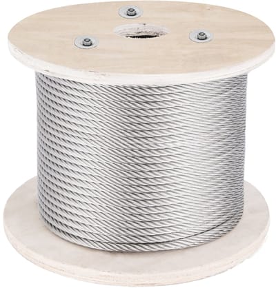T316 RVS Kabel, 5/32 Inch 1x19, 500 Voet Hoogsterkte Draadkabel, 3300 Lbs BS DIY Deckbalustrades, Buiten Gebruik, 110 V, RVS.