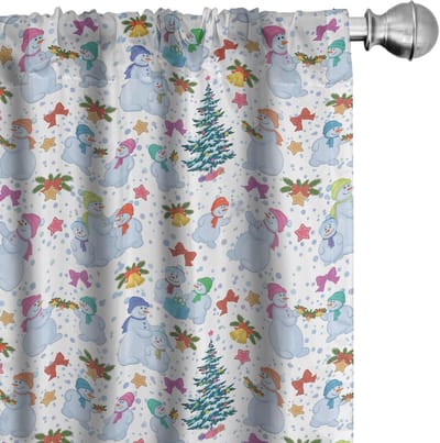 ABAKUHAUS Gordijnen – 2x75x175 cm, Microvezel, Multicolor