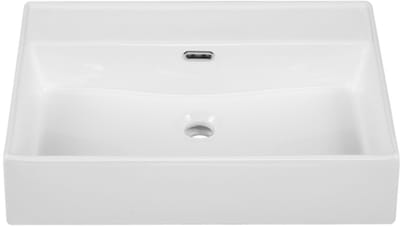 Saniclass Legend Meubelwastafel - 81x47x12cm - met overloop - 1 wasbak - 0 kraangaten - keramiek - glans wit